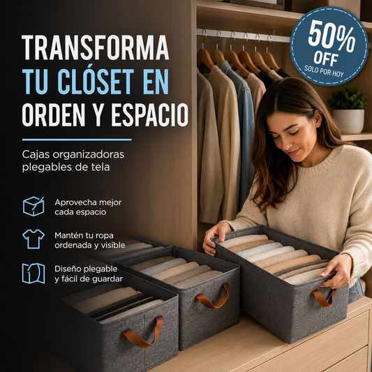Pack 3 Cajas Organizadoras Plegables