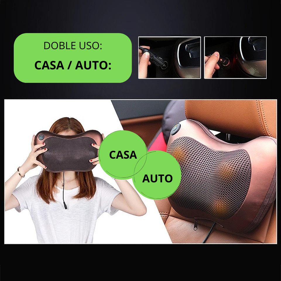 Cojín Masajeador Eléctrico Cuello y Lumbar