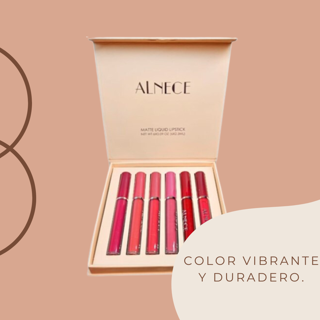 SET DE LABIALES MATE (6 UN)