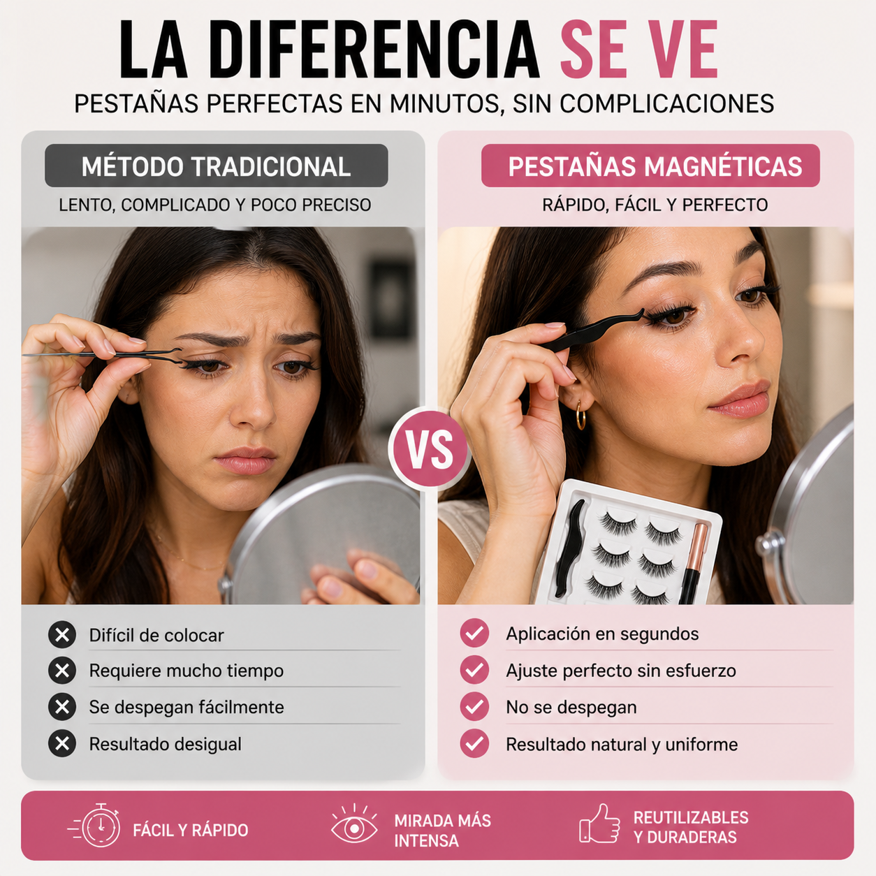 PESTAÑAS MAGNETICAS REUTILIZABLES