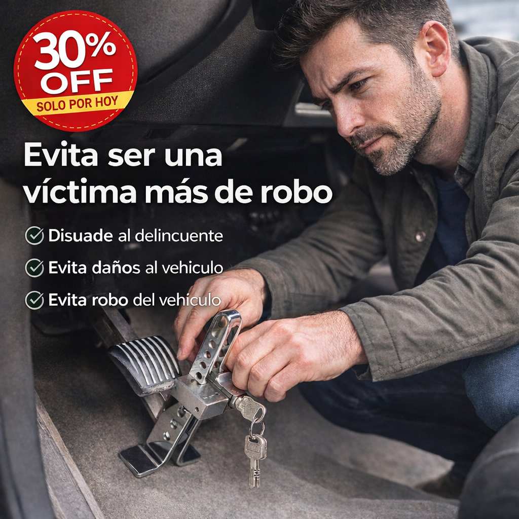 TRABA PEDAL DE SEGURIDAD PARA AUTO