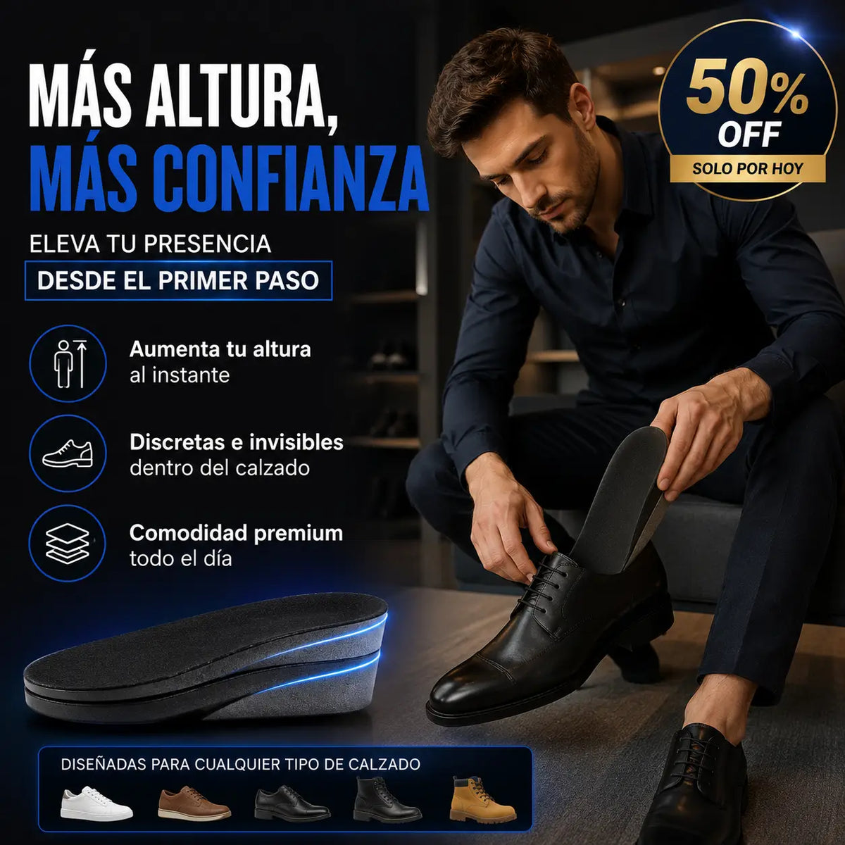 PLANTILLA AUMENTA ALTURA PARA HOMBRES